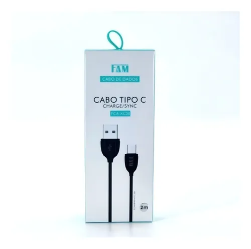 Cabo Tipo C Charge/Sync 2 Metros FCA-XC20