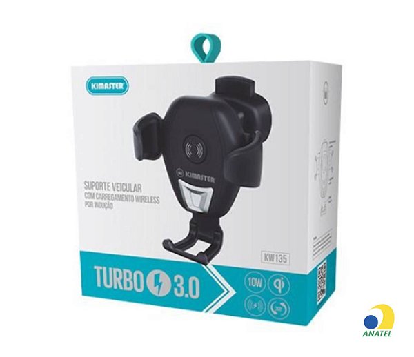 Suporte Veicular Por Indução Kimaster - KW135 - Preto