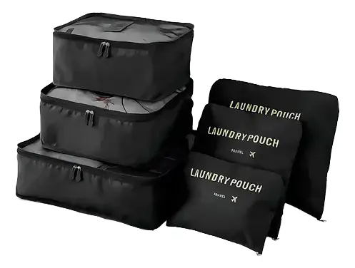 Kit Organizador Viagem 6 Compartimentos Necessaire Premium
