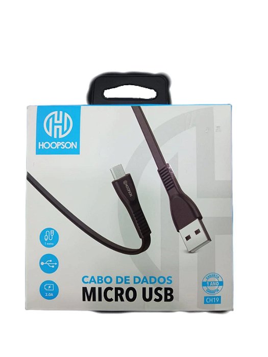 Cabo de Dados Micro USB 1 Metro 2.0 A HOOPSON-CH 19