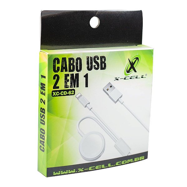 Carregador 2 Em 1 Apple Watch + Iphone e Outros XC-CD-62