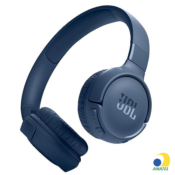 Fone De Ouvido Bluetooth Sem Fio Azul TUNE520BT  JBL T520BTBLUE