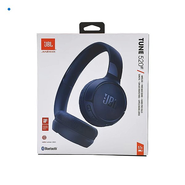 Fone De Ouvido Bluetooth Sem Fio Azul TUNE520BT  JBL T520BTBLUE