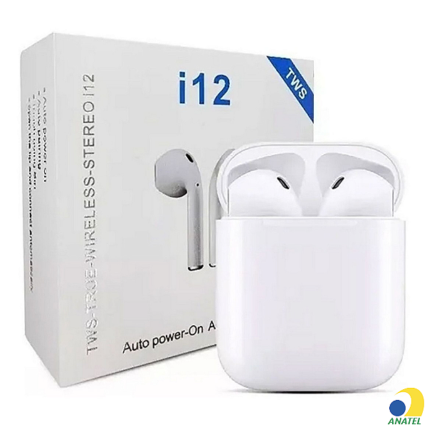 Fone De Ouvido Sem Fio Bluetooth 5.0 I12 Tws Touch Compatível Android IOS