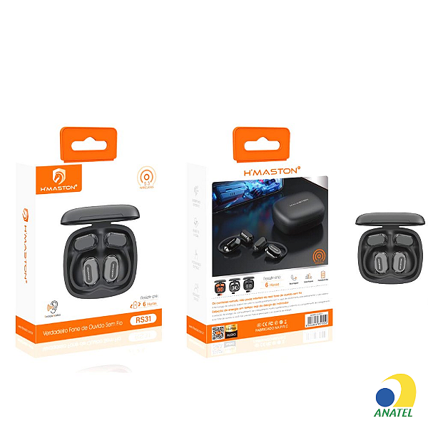 Fone De Ouvido Esportivo Sem Fio Bluetooth Condução Óssea - HMASTON-RS31