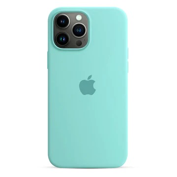 Capa de Silicone para Iphone 14 Pro Max - Verde Água