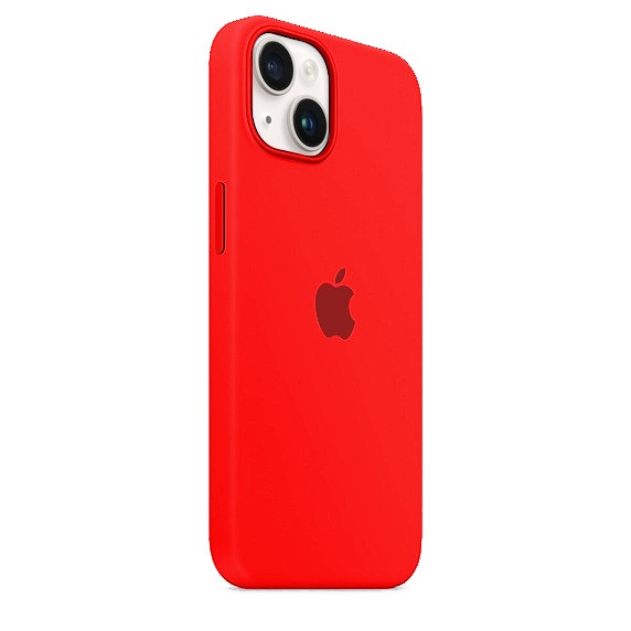Capa de Silicone para Iphone 14 Plus - vermelho