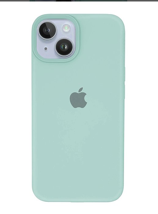 Capa de Silicone para Iphone 14 Plus - Verde Fantasma