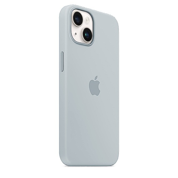 Capa de Silicone para Iphone 14 Plus - Cinza Azulado