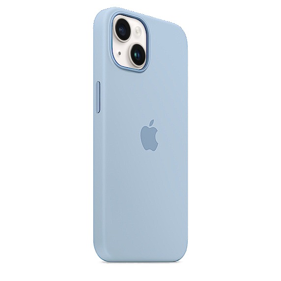 Capa de Silicone para Iphone 14 Plus - Azul Céu
