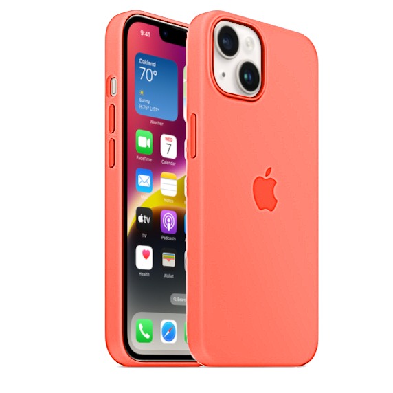 Capa de Silicone para Iphone 14 - Coral