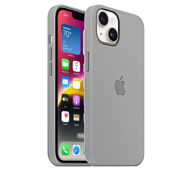 Capa de Silicone para Iphone 14 - Cinza