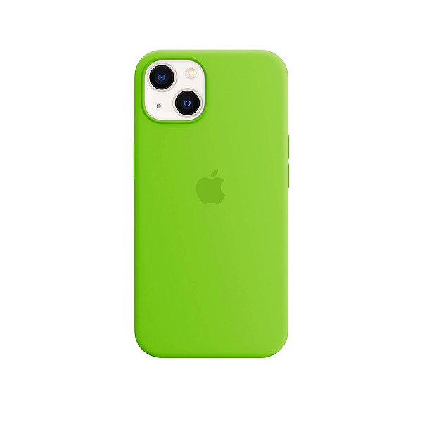 Capa de Silicone para Iphone 13 mini - Verde Neon