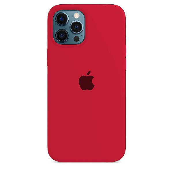 Capa de Silicone para Iphone 12 Pro Max - Vermelho Hibisco