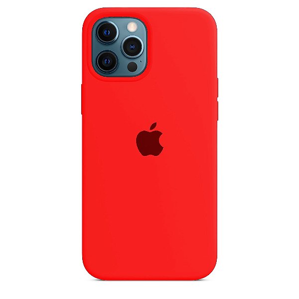 Capa de Silicone para Iphone 12 Pro Max - Vermelho