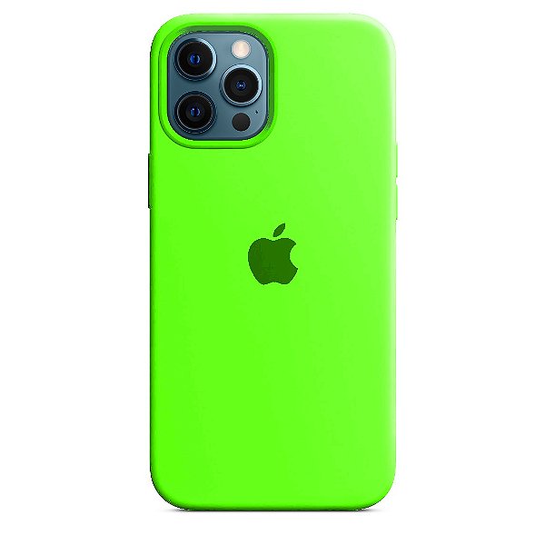 Capa de Silicone para Iphone 12 Pro Max - Verde Neon
