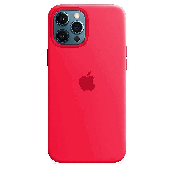 Capa de Silicone para Iphone 12 Pro Max - Rosa Neon