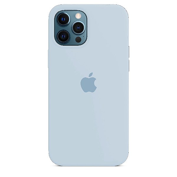 Capa de Silicone para Iphone 12 Pro Max - Azul Bebê
