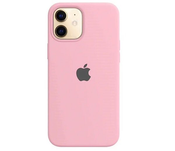 Capa de Silicone para Iphone 12 Mini - Rosa Claro