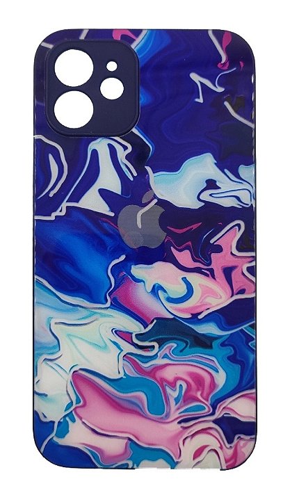Capa de Silicone para Iphone 12 - Estampa Abstrato