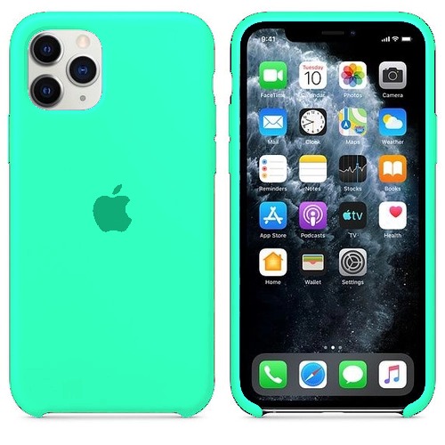 Capa de Silicone para Iphone 11 Pro Max - Verde Água
