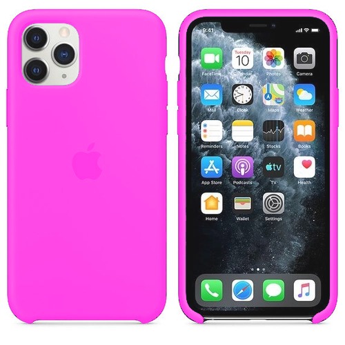 Capa de Silicone para Iphone 11 Pro Max - Rosa Pink