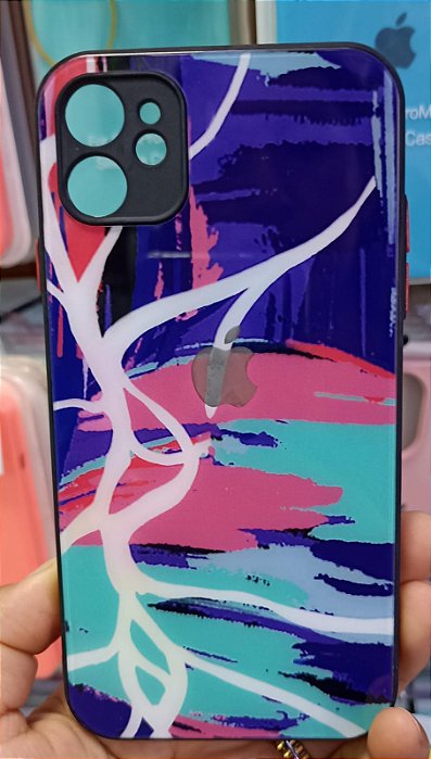 Capa de Silicone para Iphone 11 Pro Max - Estampa Abstrato