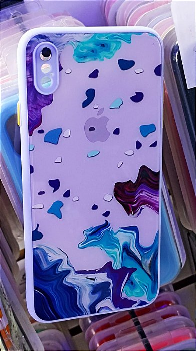 Capa de Silicone para Iphone XS Max - Estampa Abstrato
