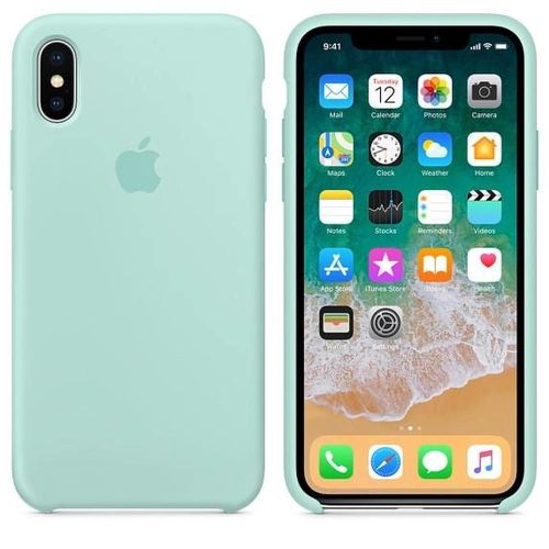 Capa de Silicone para Iphone XS - Verde Pastel