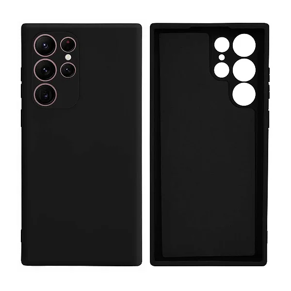 Capa de Silicone para Samsung S22 Utra - Preta
