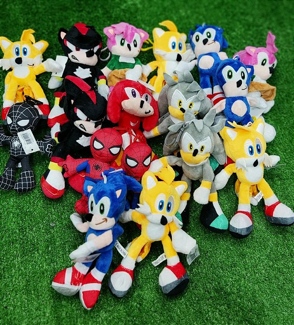 Bonecos Pelúcia Sonic The Hedgehog Marvel E Sega Para Presente Infantil 20cm XJ-PZ0092