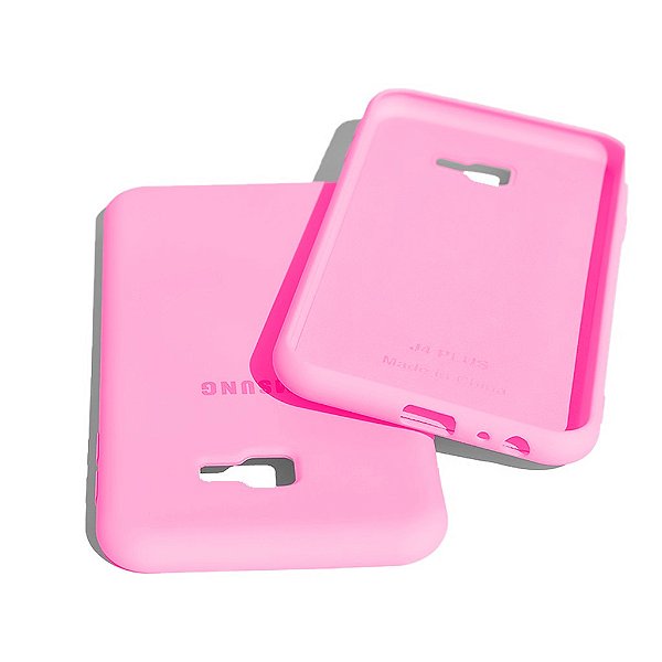 Capa de Silicone para Samsung J4 Plus - Rosa Claro