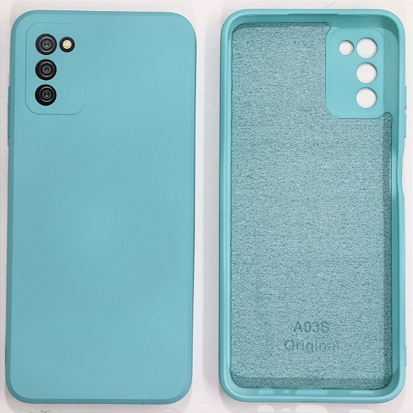 Capa De Silicone Para Samsung A02s / A03s - Azul CPS-SMA03S-AZ