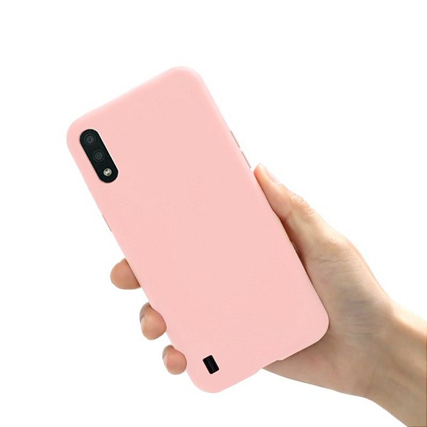 Capa de Silicone para Samsung A01 - Rosa Nude