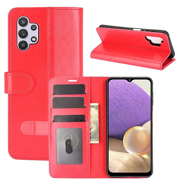 Capa Carteira para Samsung A32 5G - Vermelho