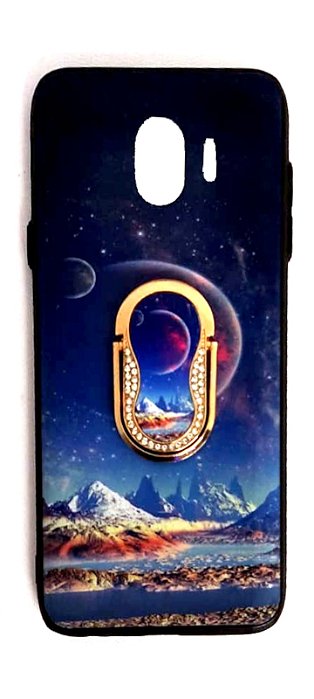Capa Anti-Queda para Samsung J4 2018 - Estampa de Paisagem com Pop Socket