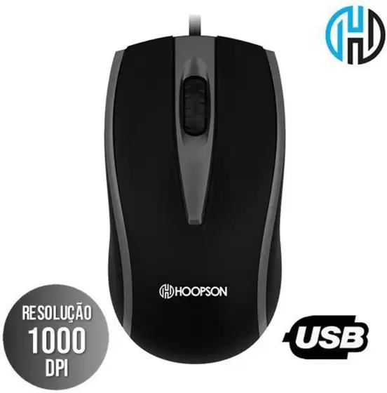 Mouse Office USB HOOPSON MS-038-CINZA