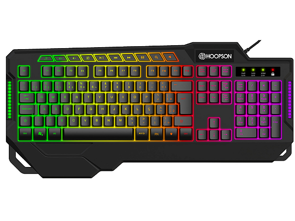 Teclado Gamer Hoopson MJ60, Retro-Iluminado, Membrana, Anti-Ghosting, USB, Preto - MJ60