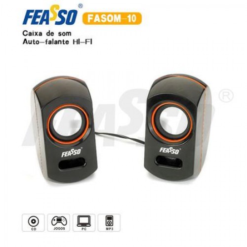 Caixa De Som Para Pc e Notebook FEASSO FASOM-10