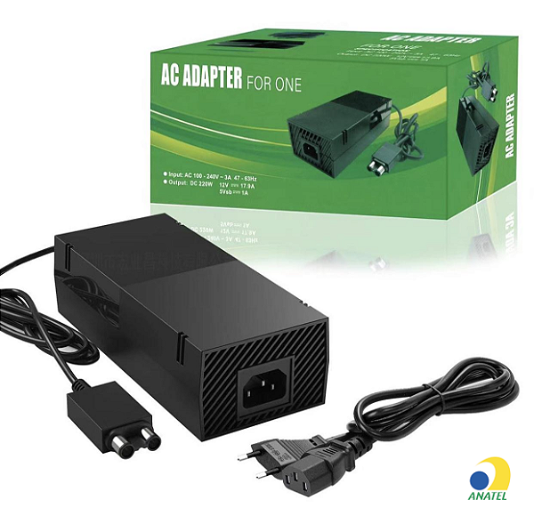 Fonte de Energia Externa de Xbox 360 Slim com 2 Pinos AL-360ONE