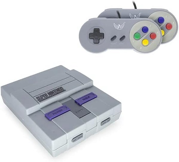 Console Retrô Super Box Game 2 controles, case SNES + de 20 mil Jogos