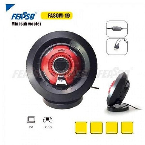 Caixa De Som Para PC e Notebook FASOM-19 Feasso