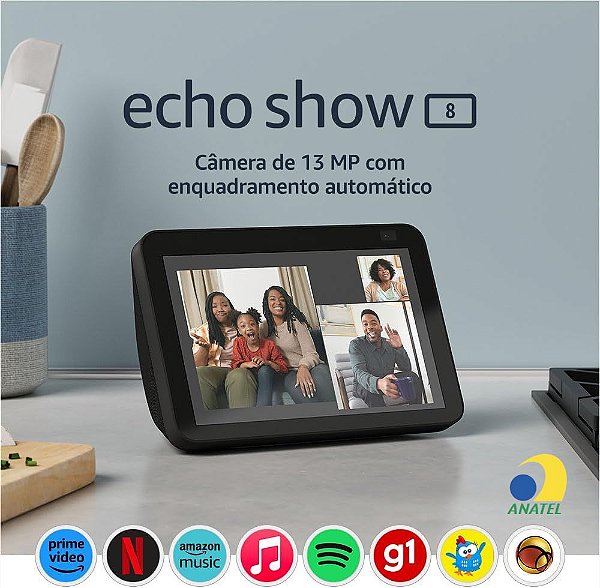 Alexa Amazon Echo Show 8th Generation com Wi-Fi e Bluetooth-A8H3N2