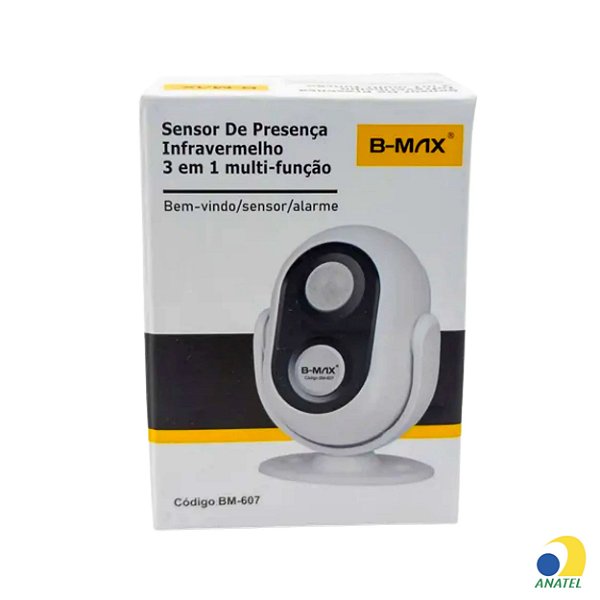 Sensor presença infravermelho 3 em 1 B-max BM-607