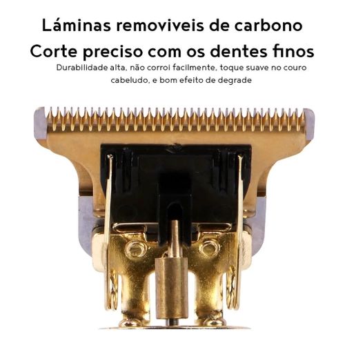 Máquina De Acabamento E Cortar Cabelo Sem Fio Daling Dl-1073a Dragão Dourado 110/220v