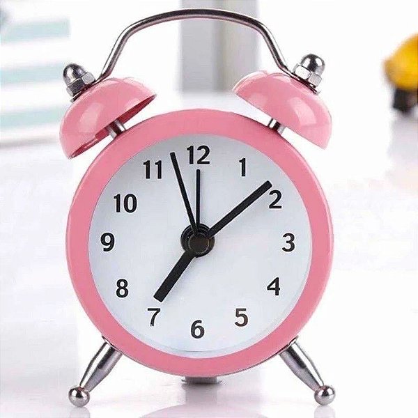 Mini Despertador Antigo Clock-Rosa