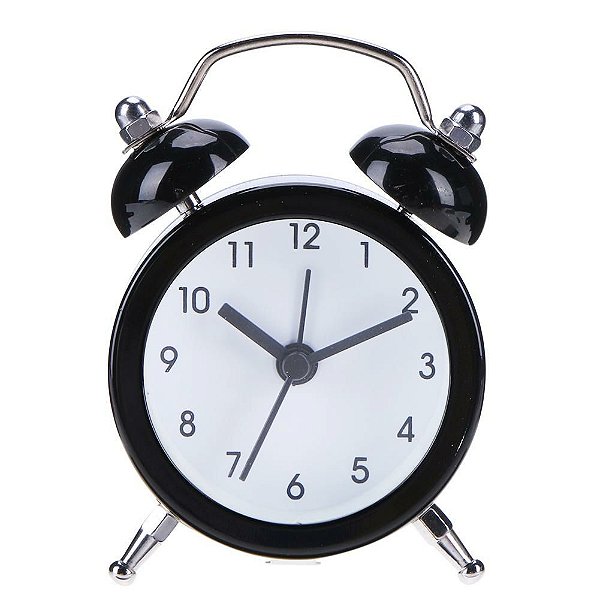 Mini Despertador Antigo Clock-Preto