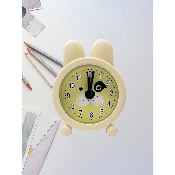 Mini Relógio Infantil Cachorro BM-A210- Amarelo