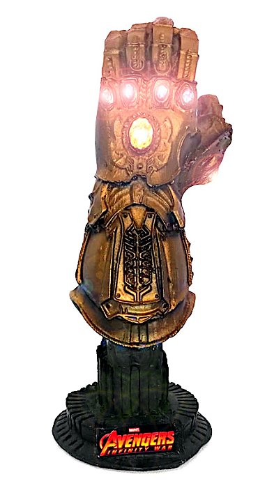 Estátua Geek Manopla Punho Thanos Vingadores Resina Colecionavel -