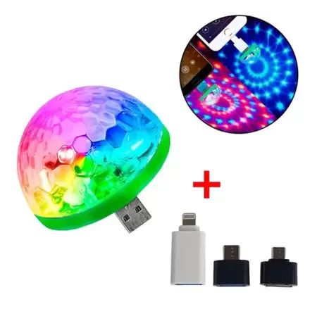 Led Globinho Small Magic Ball 4w Conector Usb/v8/t-c